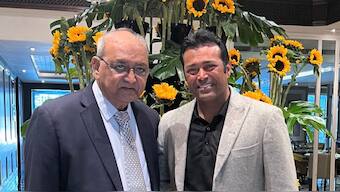 Leander Paes' father, Vece Paes, passed away at the age of 80. Image: Leander Paes on X