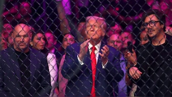 Donald Trump said last month he wanted to host a UFC match on the White House grounds to celebrate 250 years of American independence. Image: Reuters
