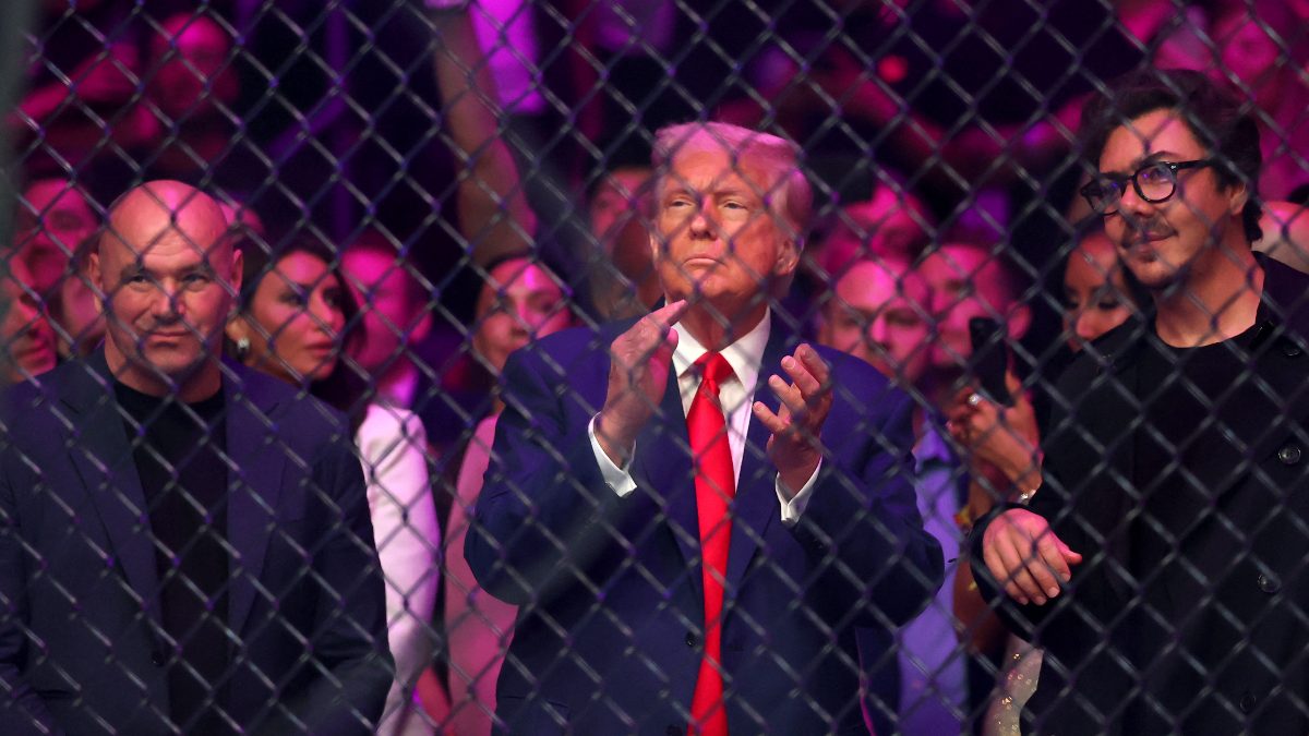Donald Trump said last month he wanted to host a UFC match on the White House grounds to celebrate 250 years of American independence. Image: Reuters
Donald Trump said last month he wanted to host a UFC match on the White House grounds to celebrate 250 years of American independence. Image: Reuters