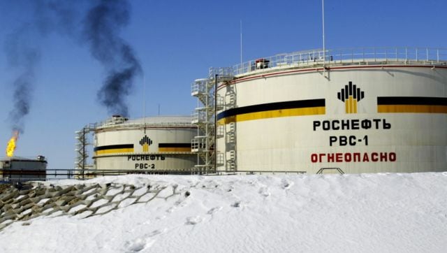 A view of reservoirs of Russian state-controlled oil giant OAO Rosneft at Priobskoye oil field Near Nefteyugansk in western Siberia, Russia. File image/AP