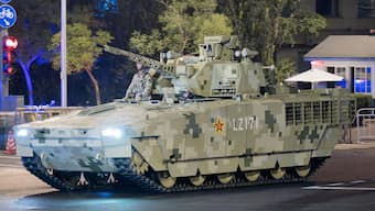 The PLA will showcase its next-generation tanks and armoured vehicles during the military parade on September 3. Image courtesy: @lfx160219/X