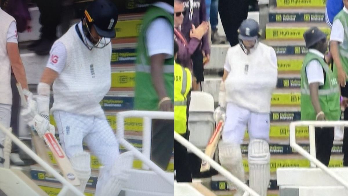 An incredible moment at The Oval as Chris Woakes walks out to bat with a sling. X An incredible moment at The Oval as Chris Woakes walks out to bat with a sling. X