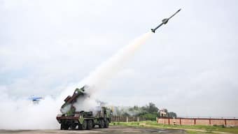 India test fires its very own Integrated Air Defence Weapon System from near Odisha on Saturday. Image Courtesy: @rajnathsingh/X