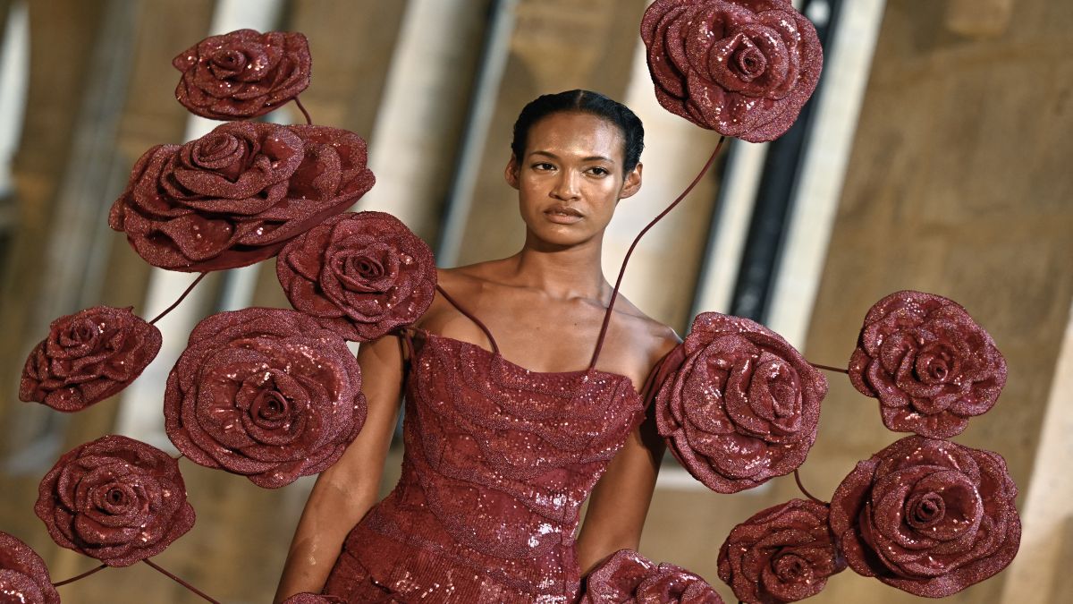 A model presents a creation for Rahul Mishra during the Women's Haute-Couture Fall/Winter 2025-26 collection show in Paris. AFP A model presents a creation for Rahul Mishra during the Women's Haute-Couture Fall/Winter 2025-26 collection show in Paris. AFP