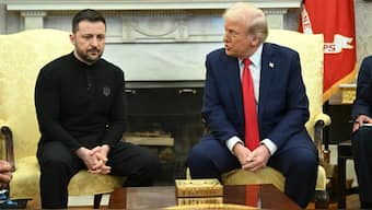 Ukraine's Volodymyr Zelenskyy is in Washington to meet  US President Trump. AFP