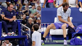 Medvedev's latest meltdown at US Open reminded everyone of his 2019 antics. Image: Reuters