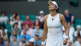 Paula Badosa in action during Wimbledon 2025. Reuters