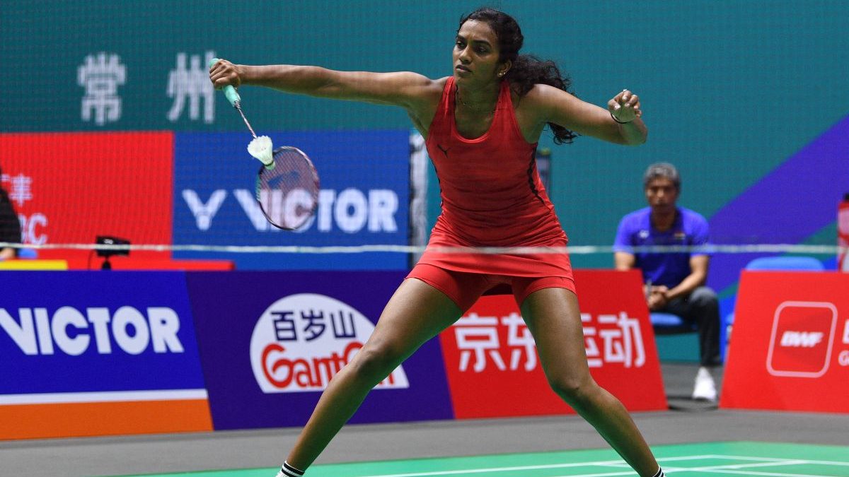 PV Sindhu beat Letshanaa Karupathevan 21-19 21-15. Image: AFP PV Sindhu beat Letshanaa Karupathevan 21-19 21-15. Image: AFP