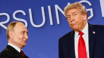 US President Donald Trump looks on next to Russian President Vladimir Putin during a press conference following their meeting to negotiate an end to the war in Ukraine, at Joint Base Elmendorf-Richardson, in Anchorage, Alaska, on August 15. Putin is said to have agreed to this demand, according to the source. Reuters