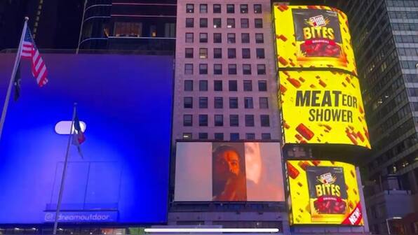 Teaser of Prosenjit Chatterjee's film 'Devi Chowdhurani' played on Times Square on the eve of 79th Independence Day