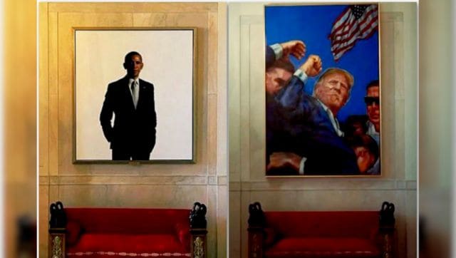 Barack Obama's potrait was replaced with Trump