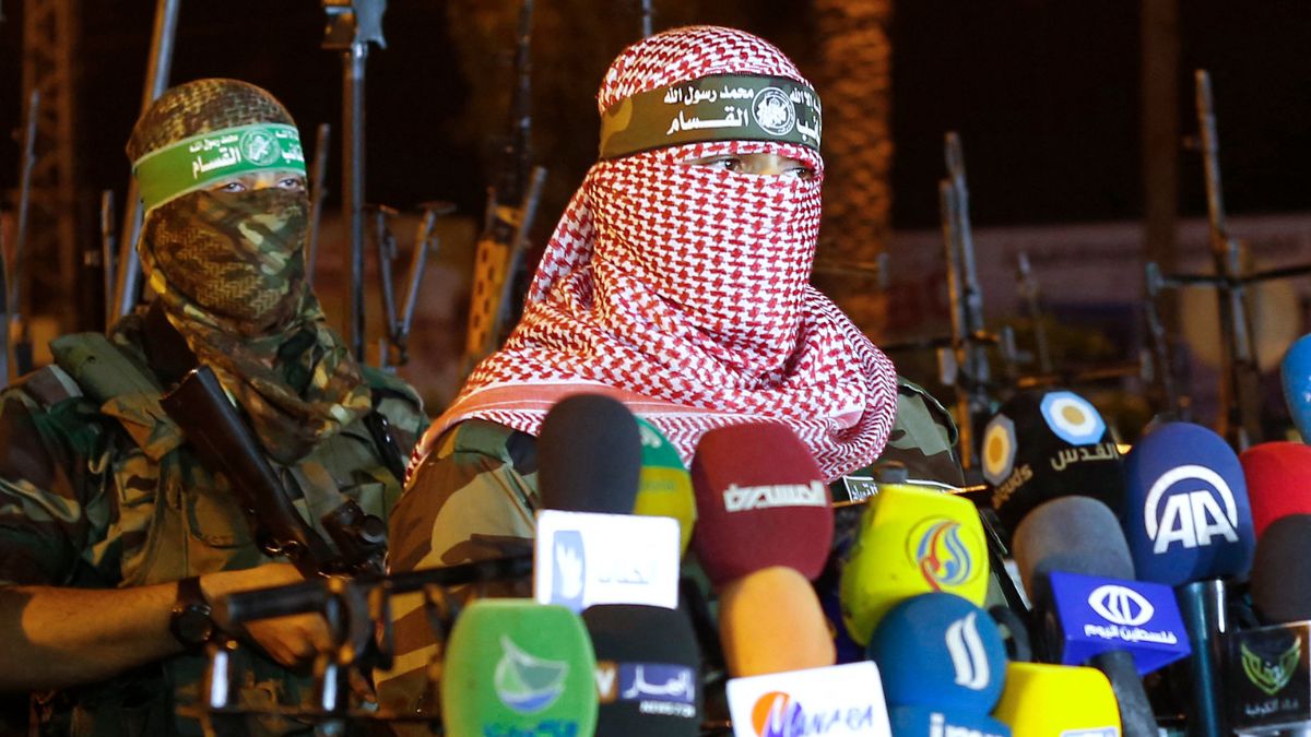 Always seen wearing a Palestinian scarf to cover his face, he became a symbol for Hamas supporters across West Asia. AFP/File Photo
 Always seen wearing a Palestinian scarf to cover his face, he became a symbol for Hamas supporters across West Asia. AFP/File Photo