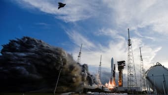 A United Launch Alliance Atlas V rocket lifts off carrying Amazon's Project Kuiper internet network satellites from the Cape Canaveral Space Force Station in Cape Canaveral, Florida, U.S., on April 28, 2025. Reuters