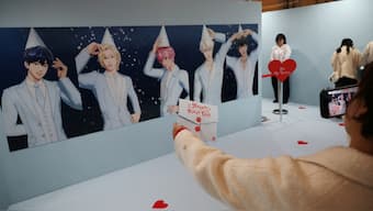 Though the characters of the boyband Plave are virtual, they are voiced and animated by anonymous real-life performers. Reuters