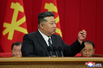 FILE PHOTO: North Korean leader Kim Jong Un attends the 12th Plenary Session of the 8th Central Committee of the Workers' Party of Korea, in Pyongyang, North Korea, in this picture released by North Korea's official Korean Central News Agency on June 24, 2025. KCNA via REUTERS/File Photo