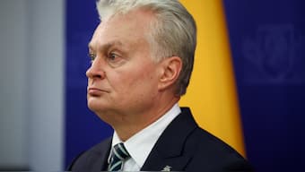 Lithuanian President Gitanas Nauseda holds a press conference, at the Presidential Palace, in Vilnius, Lithuania on September 11, 2025. Reuters
