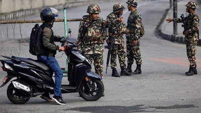 Members of the Nepali army stand guard in Kathmandu, Nepal September 12, 2025. Reuters