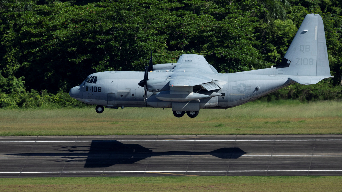 A C-130J Super Hercules transport aircraft belonging to the US Air Force recently arrived in Bangladesh. Representational image. Reuters A C-130J Super Hercules transport aircraft belonging to the US Air Force recently arrived in Bangladesh. Representational image. Reuters