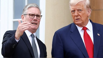(File) US President Donald Trump meets with British Prime Minister Keir Starmer at Trump Turnberry golf course in Turnberry, Scotland, Britain on July 28, 2025. Reuters