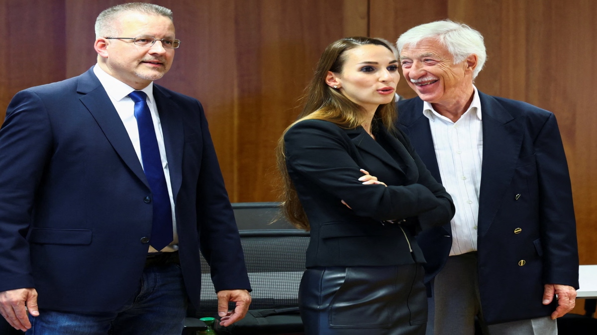 The AfD’s candidate for Gelsenkirchen mayor, Norbert Emmerich (right), and the party’s Enxhi Seli-Zacharias (centre) react to the exit polls in Gelsenkirchen. AFP The AfD’s candidate for Gelsenkirchen mayor, Norbert Emmerich (right), and the party’s Enxhi Seli-Zacharias (centre) react to the exit polls in Gelsenkirchen. AFP