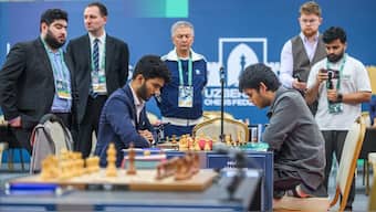 Abhimanyu Mishra, 16, is the youngest player ever to beat a reigning world champion in a game of classical chess. Image: FIDE
