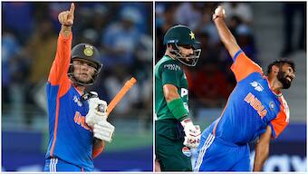 While Abhishek Sharma starred in India's six-wicket victory over Pakistan in the Asia Cup Super 4s with a 39-ball 74, Jasprit Bumrah had a forgettable evening as he went wicketless for 45 runs. Image: AP/Reuters