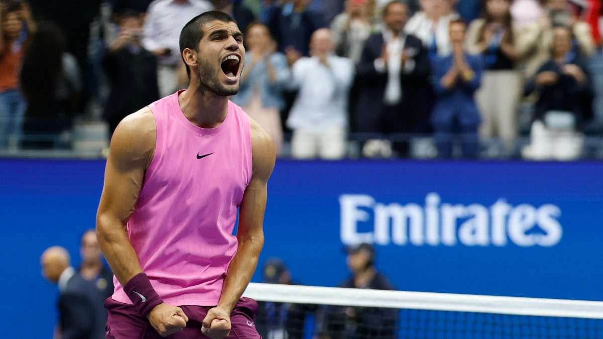 Carlos Alcaraz may only get $2.5 million in prize money despite US Open raising it to $5 million. Image: Reuters
Carlos Alcaraz may only get $2.5 million in prize money despite US Open raising it to $5 million. Image: Reuters