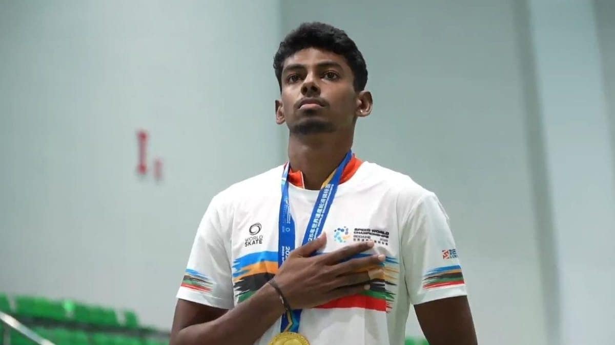 Anandkumar Velkumar clinches India’s historic first gold at Speed Skating World Championships; PM Modi hails feat