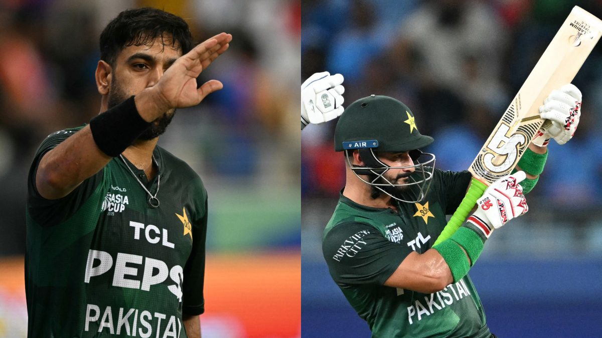BCCI has asked ICC to take action against Pakistan cricketers for making provocative gestures in India match. Images: AFP
BCCI has asked ICC to take action against Pakistan cricketers for making provocative gestures in India match. Images: AFP