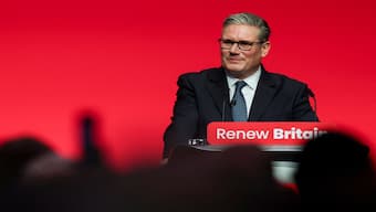 British Prime Minister Keir Starmer delivers his keynote speech at Britain's Labour Party's annual conference in Liverpool, Britain, on Tuesday. Reuters