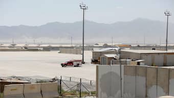 A firefighter vehicle is seen in Bagram US air base, after American troops vacated it, in Parwan province, Afghanistan, July 5, 2021. File Image/Reuters