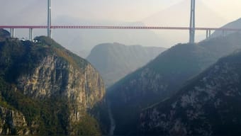 The Huajiang Grand Canyon Bridge in China