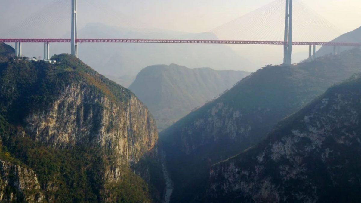 The Huajiang Grand Canyon Bridge in China The Huajiang Grand Canyon Bridge in China