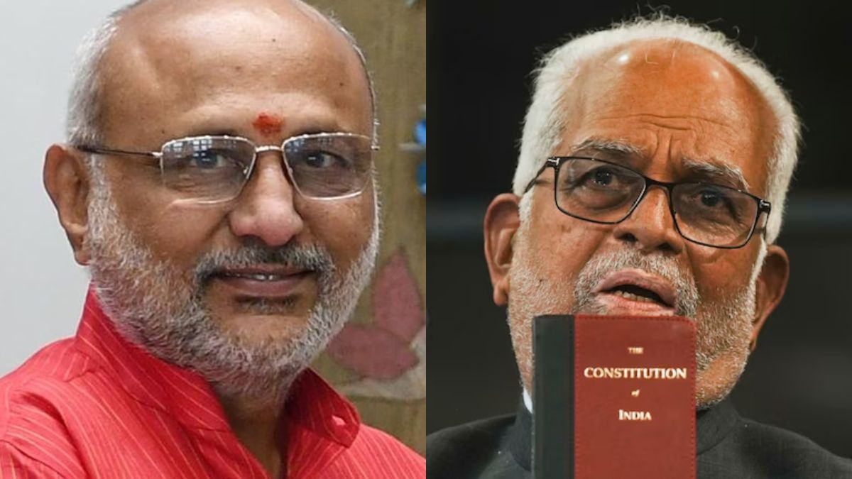 CP Radhakrishnan (left) is NDA bloc's candidate for the Vice President Election while B Sudershan Reddy (right) is the INDIA bloc's choice. File image/PTI CP Radhakrishnan (left) is NDA bloc's candidate for the Vice President Election while B Sudershan Reddy (right) is the INDIA bloc's choice. File image/PTI