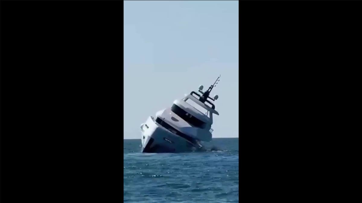 Watch |  mn brand new yacht sinks off Turkey coast minutes after first launch into water