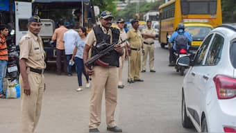 Police personnel maintain security in street on the eve of Independence Day in Mumbai, Maharashtra, on Wednesday, August 14, 2019. (Representative Photo, Credit: Shashank Parade/PTI)