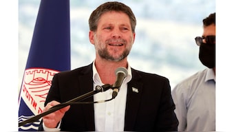 Israeli far-right Finance Minister Bezalel Smotrich speaks during a press conference near the settlement of Maale Adumim, in a land corridor known as E1, outside Jerusalem in the occupied West Bank, on August 14, 2025. (Photo: Menahem Kahana/AFP)