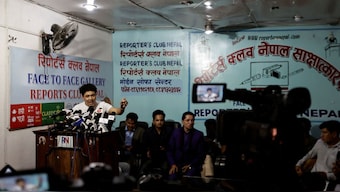 Ojaswi Raj Thapa, 24, one of the representatives of the Nepali Gen Z, speaks during a press meet in Kathmandu, Nepal, on September 11, 2025. (Photo: Navesh Chitrakar/Reuters)