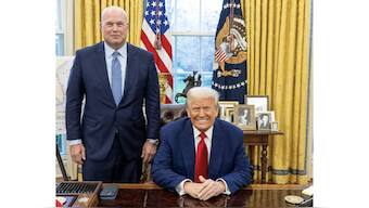 Matthew Whitaker, the US Ambassador to Nato, is seen with President Donald Trump in this undated photograph. (Photo: X/Matthew Whitaker)