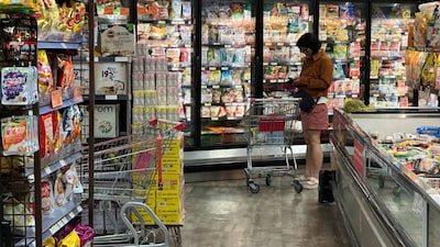 A person shops at a grocery store in Glenview, Illinois, on September 11, 2025. (Photo: Nam Y Huh/AP)
