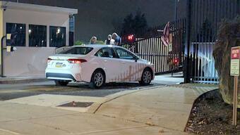 The car that a man rammed into the FBI office at Pittsburg. (Photo: FBI)