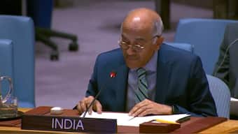Parvathaneni Harish, India's Permanent Representative to the United Nations (UN), New York, speaks at the quarterly UNSC meeting on Afghanistan. (Photo: X/Permanent Mission of India to the UN)