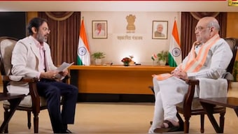 Union Home Minister Amit Shah speaks during an interview with Network 18 Editor-in-Chief Rahul Joshi on September 19, 2025. 