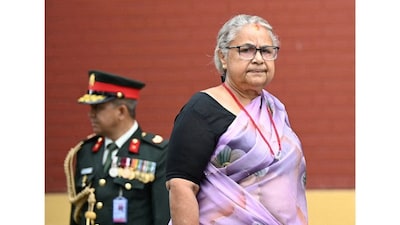 Nepal’s interim Prime Minister, Sushila Karki, arrives to attend the oath-taking ceremony of her newly-appointed four ministers following recent anti-corruption protests that toppled the government at Shital Niwas, the presidential palace, in Kathmandu, Nepal, on September 22, 2025. (Photo: Reuters)