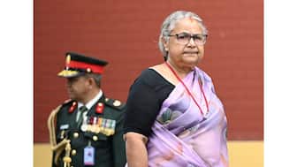 (File) Nepal’s interim Prime Minister, Sushila Karki, arrives to attend the oath taking ceremony of her newly appointed four ministers following recent anti-corruption protests that toppled the government, at Shital Niwas, the presidential palace, in Kathmandu, Nepal, on September 22, 2025. Reuters