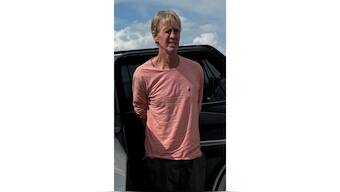 Ryan Routh, who attempted to assassinate then-Republican presidential nominee Donald Trump at his West Palm Beach golf course, stands handcuffed after his arrest during a traffic stop near Palm City, Florida, US, on September 15, 2024. (Photo: Martin County Sheriff's Office/Handout via Reuters)