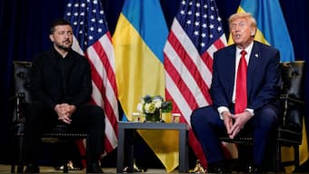 US President Donald Trump meets Ukrainian President Volodymyr Zelenskyy during the 80th United Nations General Assembly, in New York City, New York, US, on September 23, 2025. (Photo: Al Drago/Reuters)
