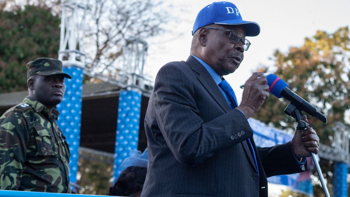 Malawi’s former President and leader of the Democratic Progressive Party (DPP), Arthur Peter Mutharika, speaks to the crowd at a political rally to officially launch the party’s manifesto at Mjamba Freedom Park, on August 3, 2025. (Photo: Amos Gumulira/AFP) Malawi’s former President and leader of the Democratic Progressive Party (DPP), Arthur Peter Mutharika, speaks to the crowd at a political rally to officially launch the party’s manifesto at Mjamba Freedom Park, on August 3, 2025. (Photo: Amos Gumulira/AFP)