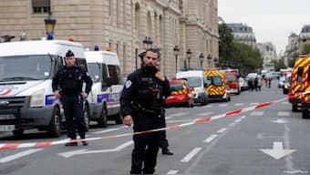 The undated photograph shows French police personnel near a crime scene. (Representative Photo, Credit: P Wojazer/Reuters)