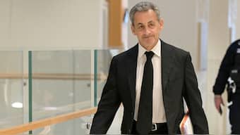 Nicolas Sarkozy, former French president and defendant, arrives at the Paris courthouse in Paris, on January 20, 2025, for his trial on charges of accepting illegal campaign financing in an alleged pact with the late Libyan dictator Muammar Gaddafi. (Photo: Bertrand Guay/AFP)